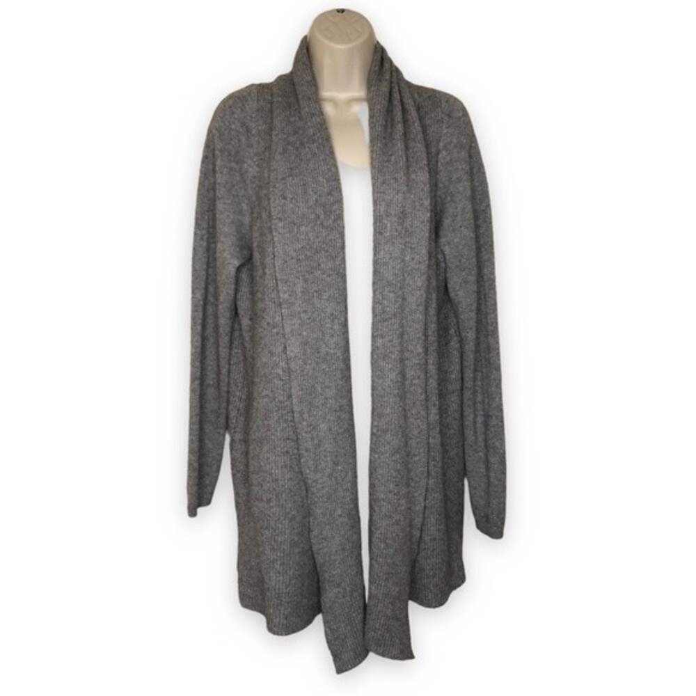 Lovestitch Marled Gray Open Front Cardigan Sweater Women Size Medium Large